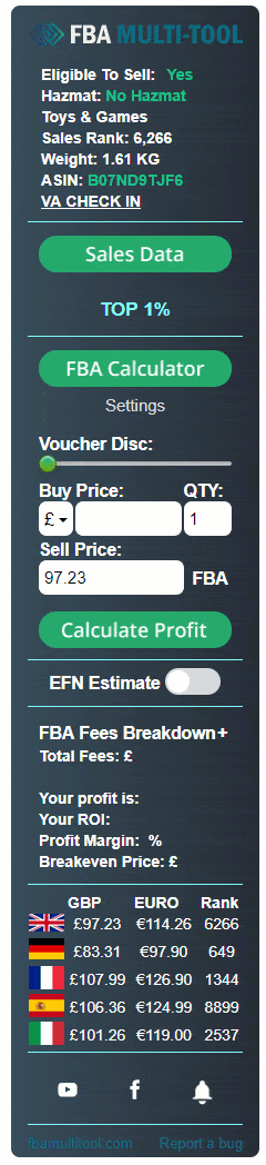 FBA Multi Tool Calculator