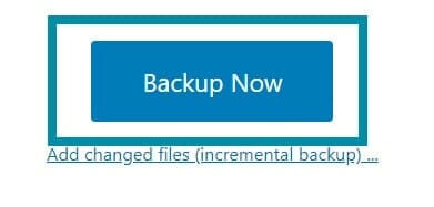 Backup now button