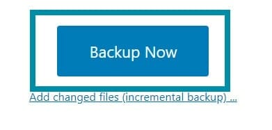 Backup now button