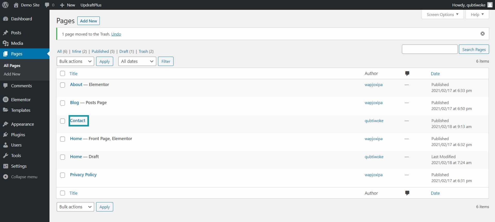 How to edit page in Elementor