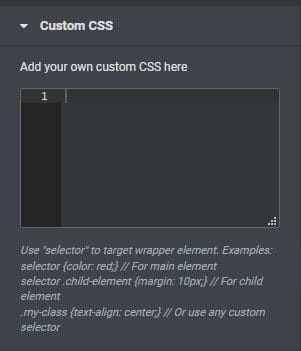 Custom css option for popup