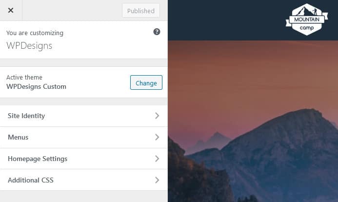 Customize interface in WordPress