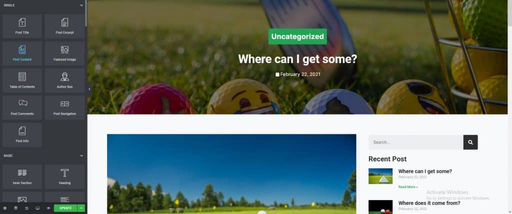 Designing custom template