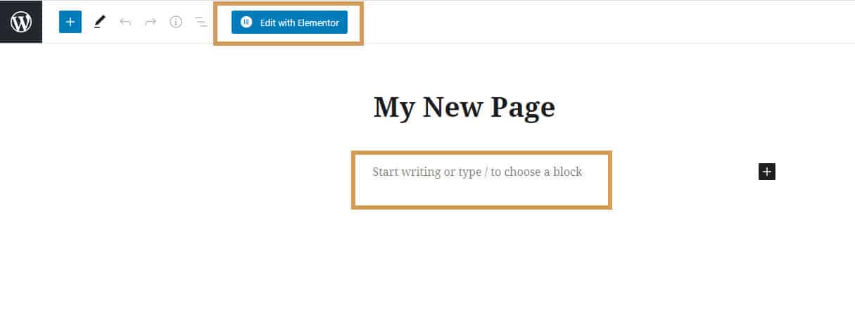 How to create a new page in wordpress.