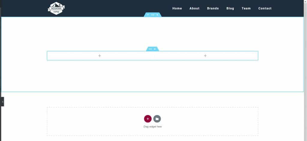 Example of inner section in Elementor