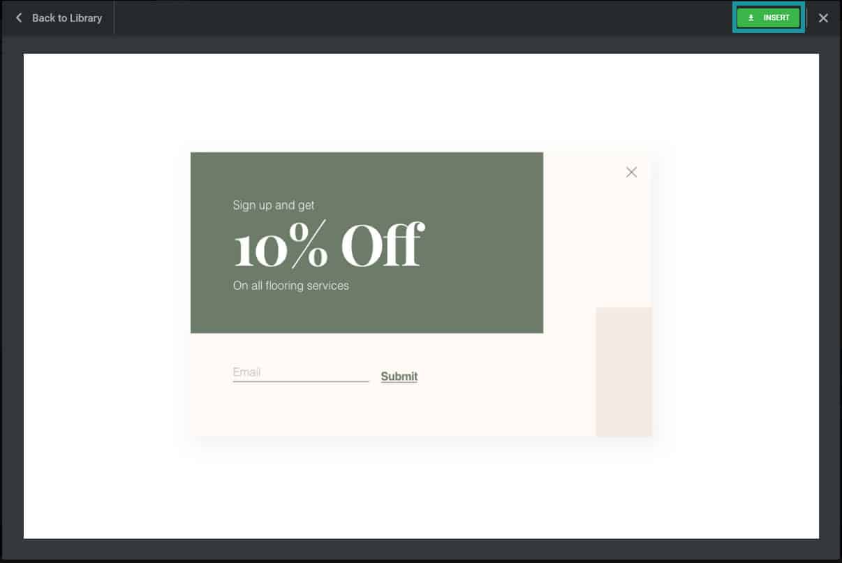How to insert template