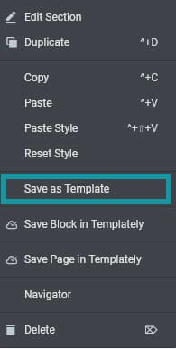 Save as template in adobe photoshop.