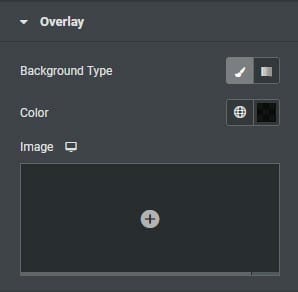 Overlay settings under style tab