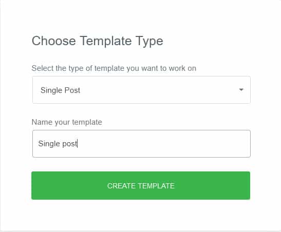 Template name & create template option