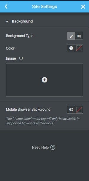 how to add background image for whole site