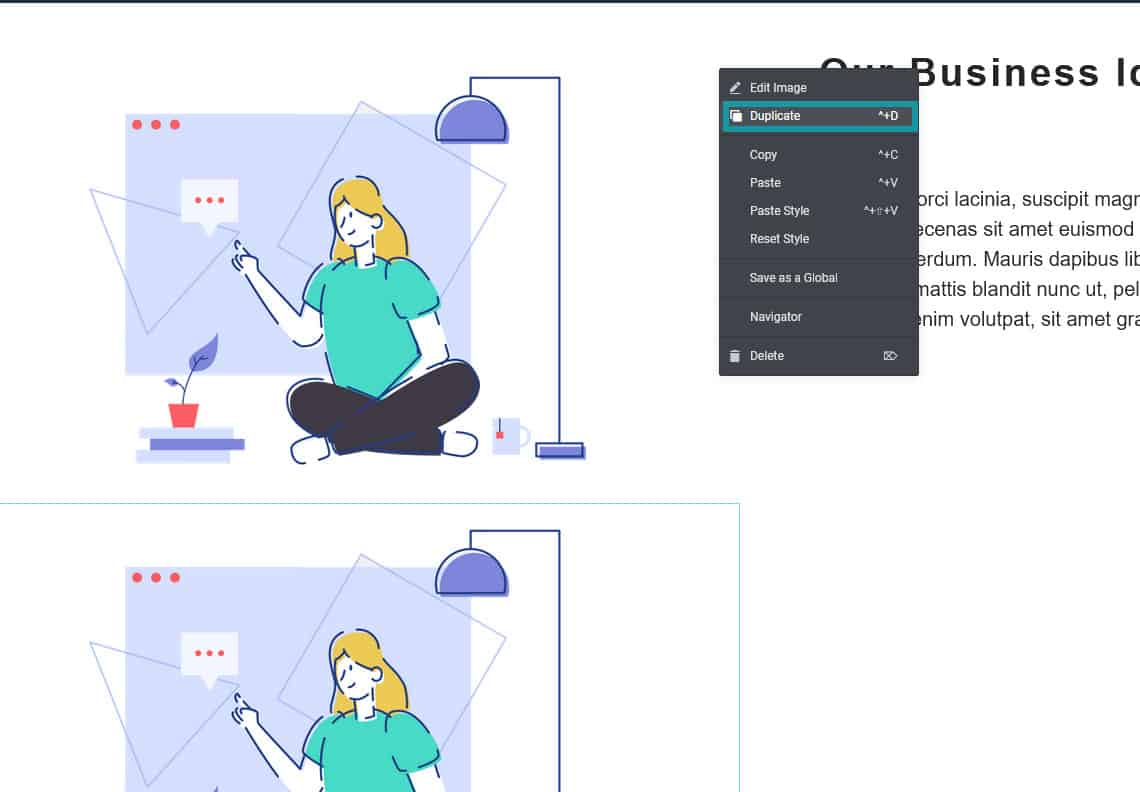 Duplicate any element