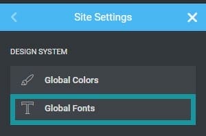 Global Fonts