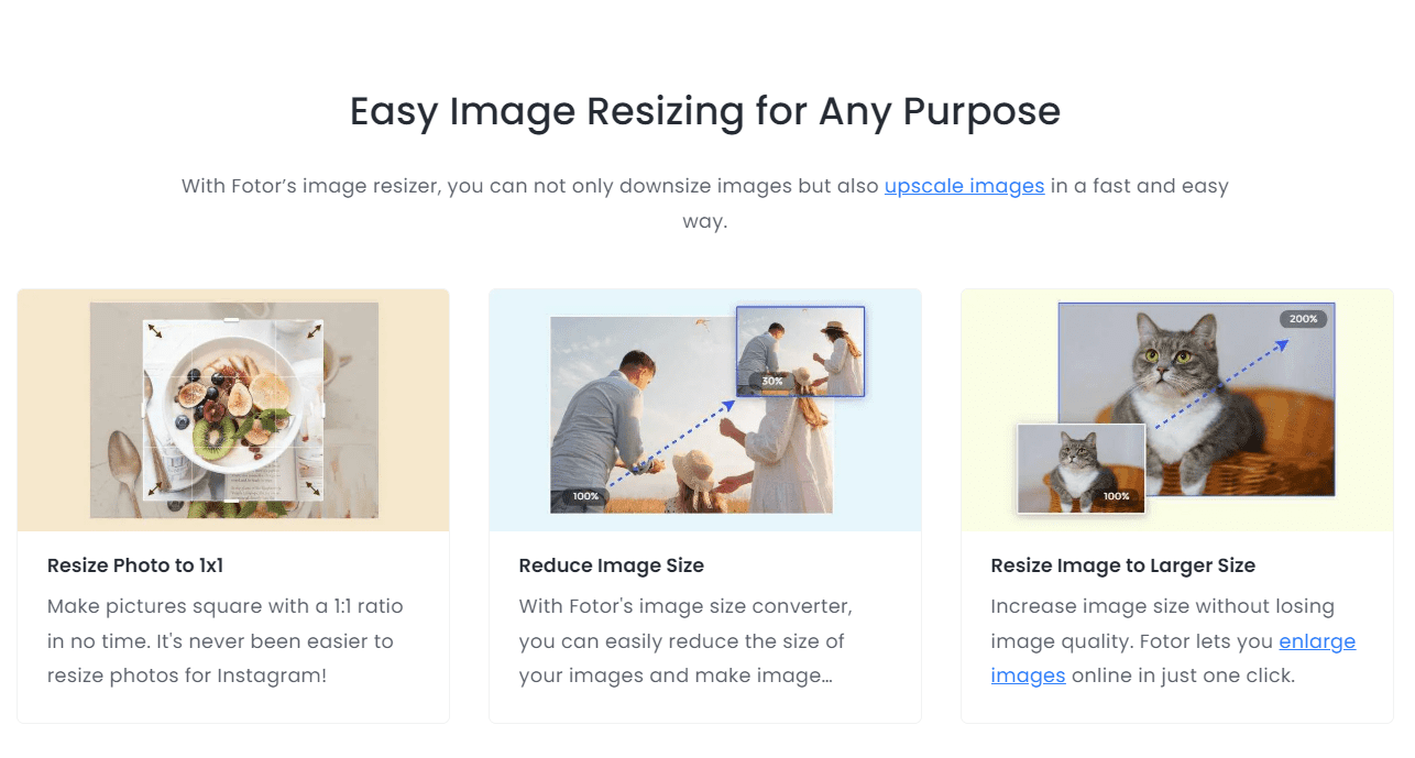 Easy image resizing for any purpose.