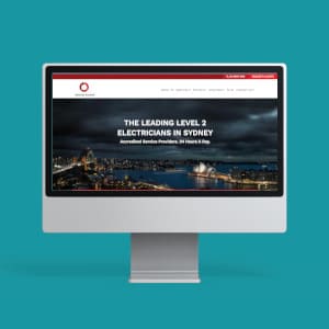 A computer screen with a website design on it.