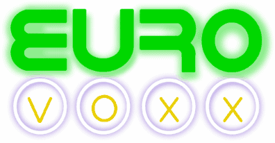 A green and purple logo with the word xoxo on it.