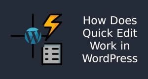 How Does Quick Edit Work in WordPress