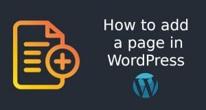 How to add a page in WordPress