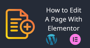 How to edit a page with Elementor